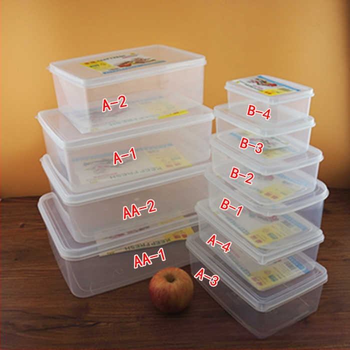 Hualong cutie dreptunghiulară transparentă din plastic pentru depozitare alimentară, 1-2 L