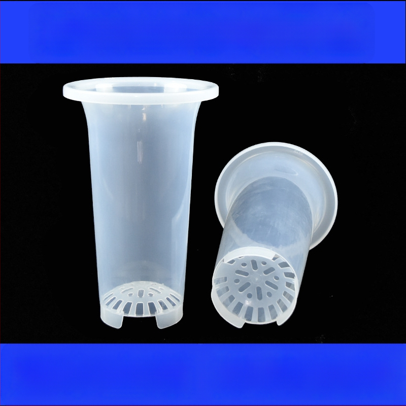 Ghiveci transparent din plastic pentru orchidă, mare dimensiune, înălțat și îngroșat
