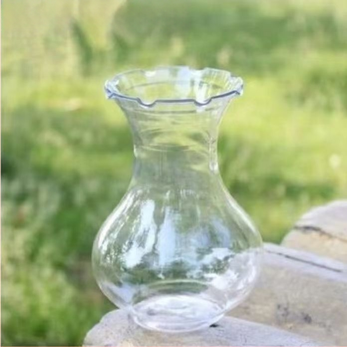 Vas hidroponic din plastic transparent, cu gură largă, pentru cultură hidroponică, plante verzi