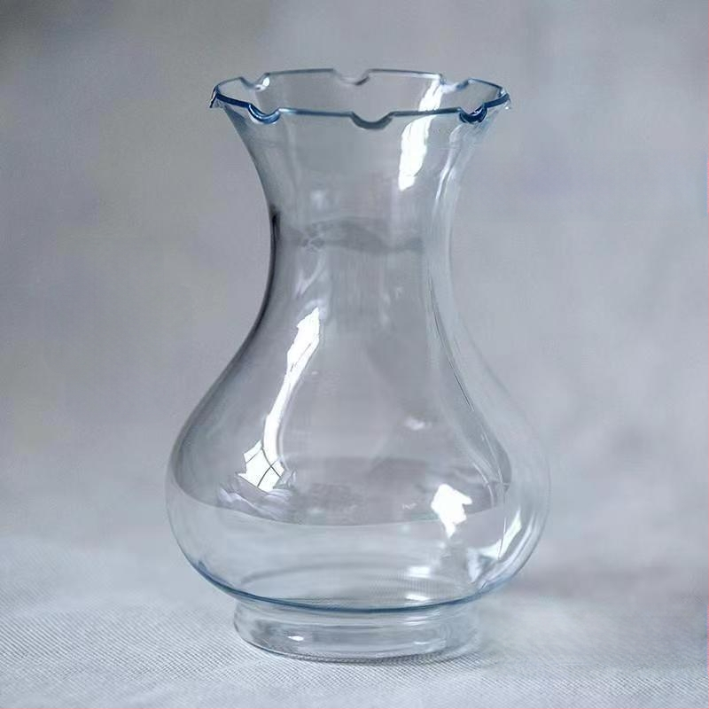 Vas hidroponic din plastic transparent, cu gură largă, pentru cultură hidroponică, plante verzi