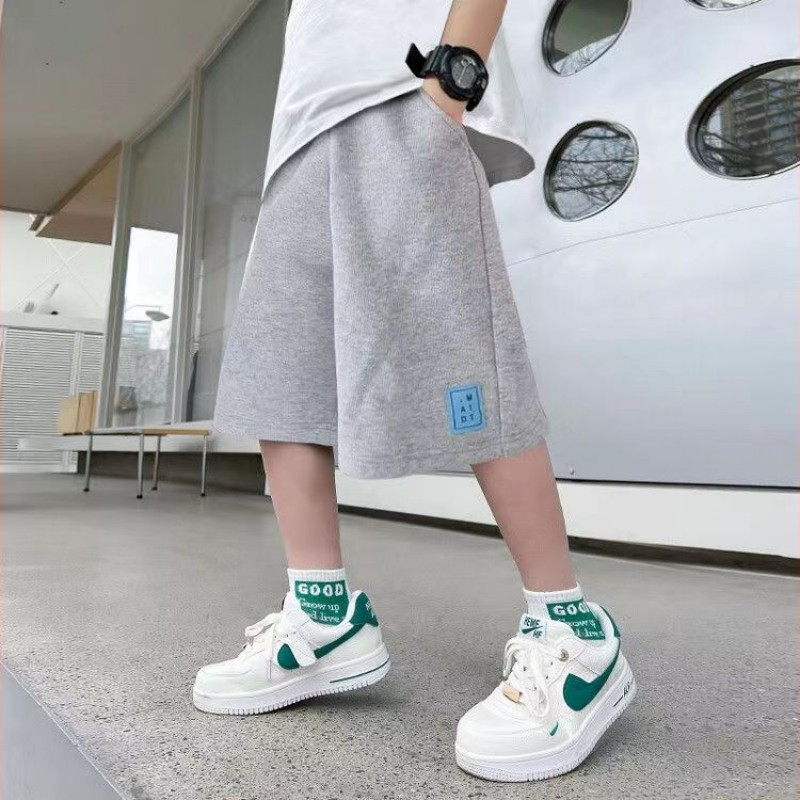 Șorturi de vară din bumbac pentru băieți, ușoare, largi, casual, stil coreean