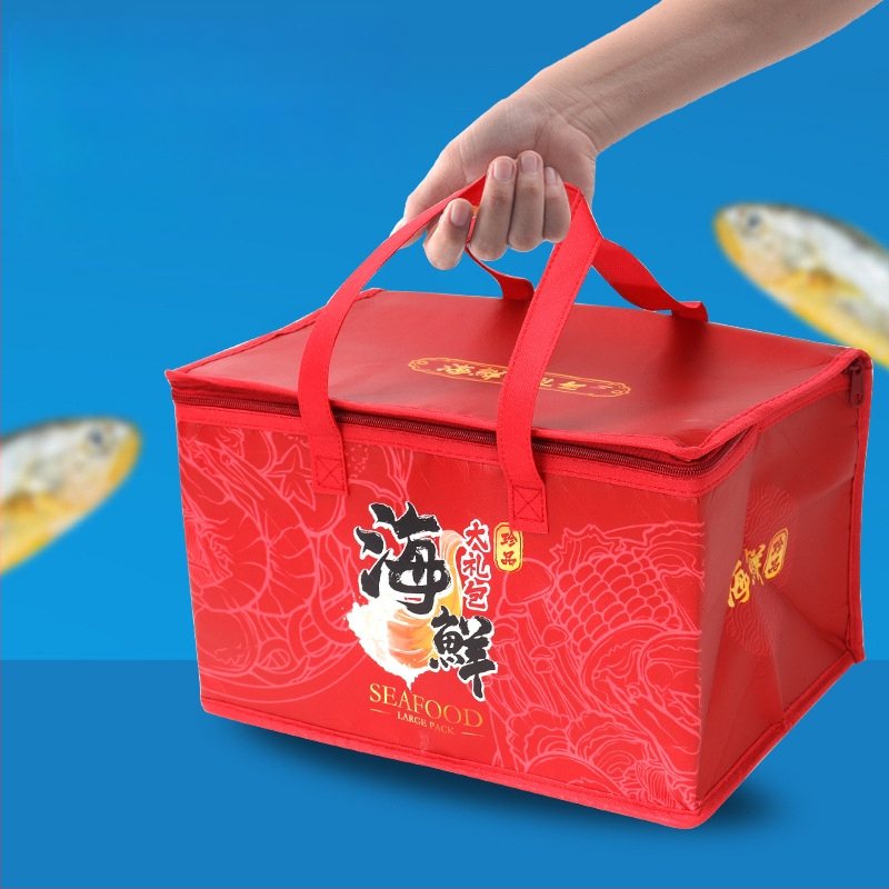 Set cadou de fructe de mare cu cutii din spumă nr. 3 și nr. 4, geantă izotermă, ambalaj proaspăt, conservare la rece