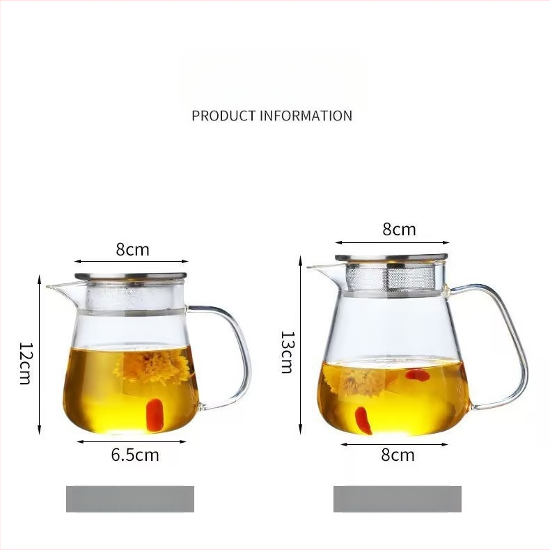 Ceainic din sticlă borosilicată, rezistent la temperaturi înalte, set Kung Fu pentru uz casnic