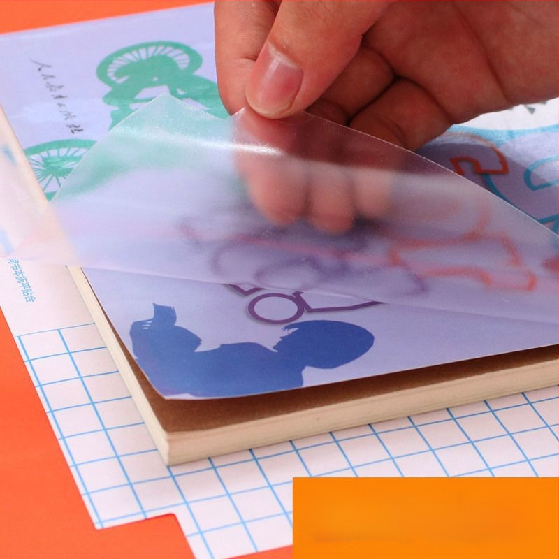 Copertă lucioasă autoadezivă, transparentă, 16K pentru manuale - husă de protecție impermeabilă