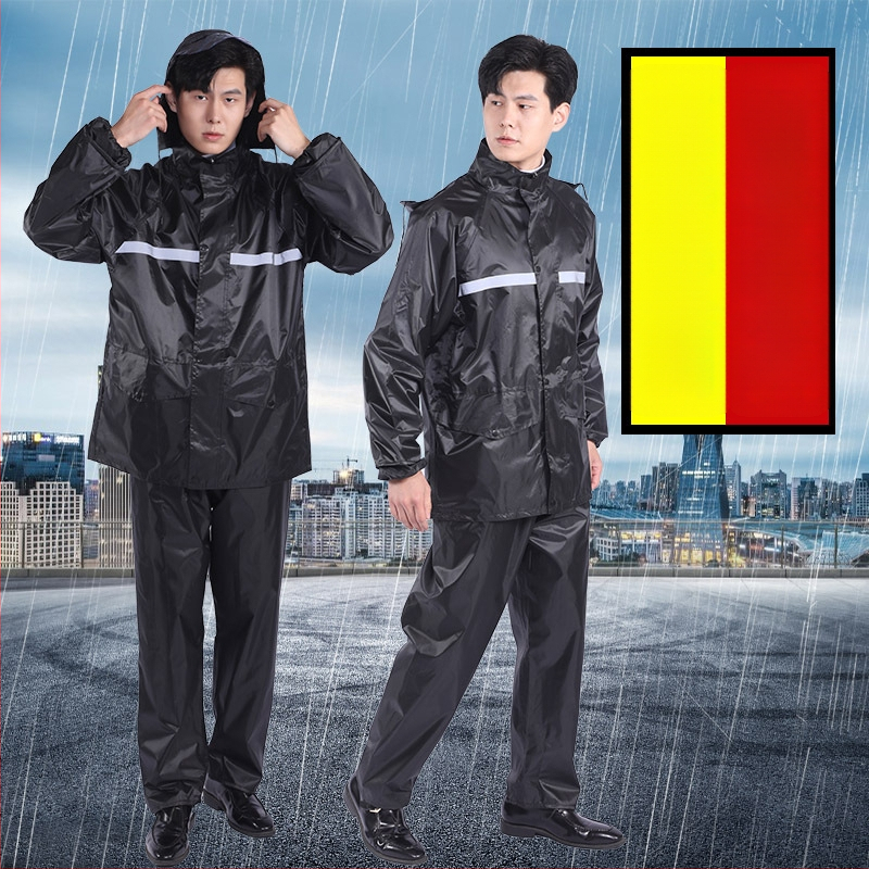 Set impermeabil reflectorizant cu pantaloni de ploaie, tip split, pentru adulți – protecție totală împotriva ploii, unisex, pentru muncă, livrare, ciclism, drumeții și vehicule electrice