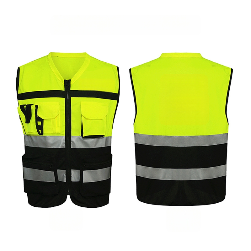 Vestă reflectorizantă pentru ciclism, gestionarea traficului pe șantiere și servicii de salubritate, imprimabilă