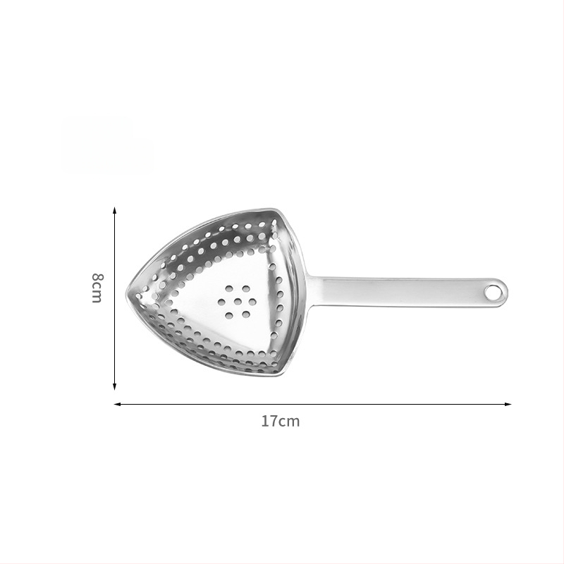 Filtru de gheață cu mâner lung, triunghiular pentru cocktailuri – oțel inoxidabil