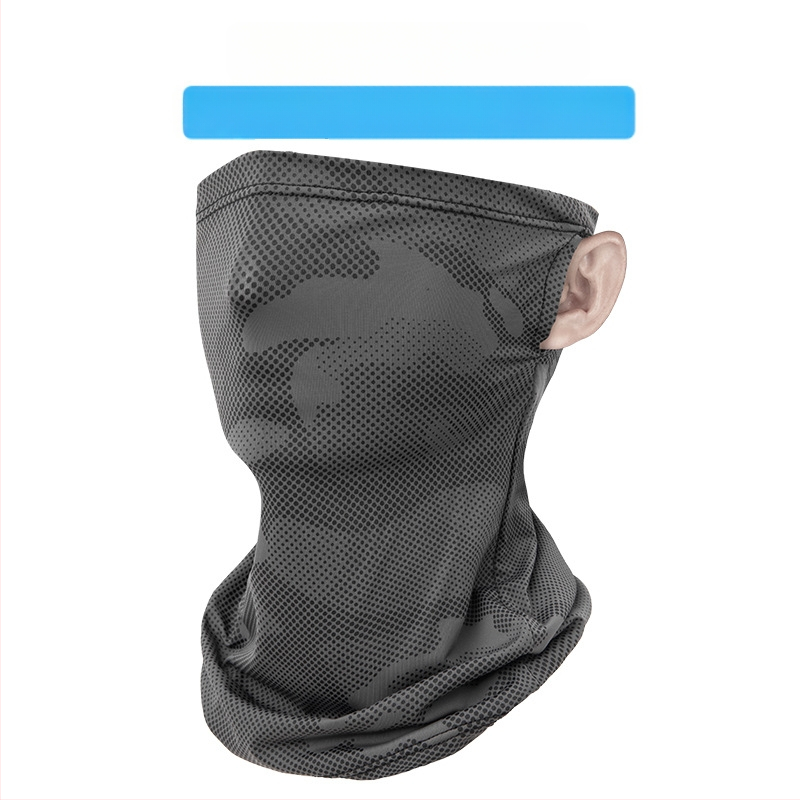 Fular de vară pentru protecție solară cu mască facială integrală, pentru ciclism în aer liber – Ice Silk, unisex