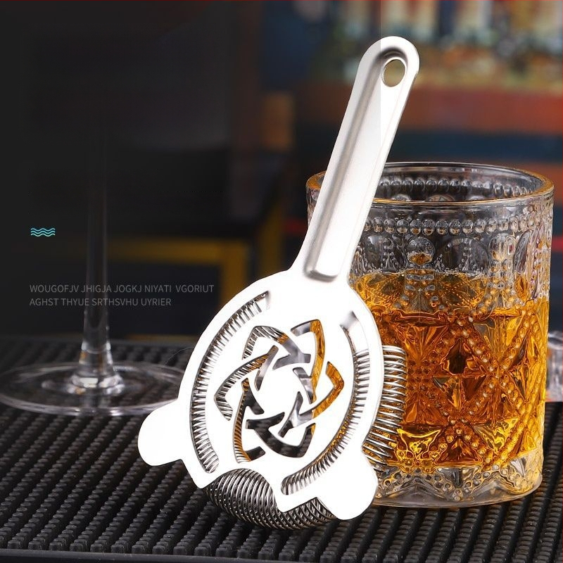 Filtru de gheață din oțel inoxidabil 304 pentru cocktailuri elegante – filtru Hawthorne în formă de craniu