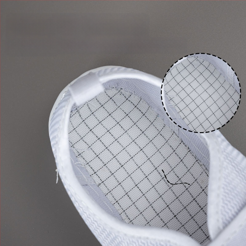 Pantofi antistatice cu plasă respirabilă, talpa moale îngroșată, închidere cu Velcro, încălțăminte de lucru unisex pentru atelier