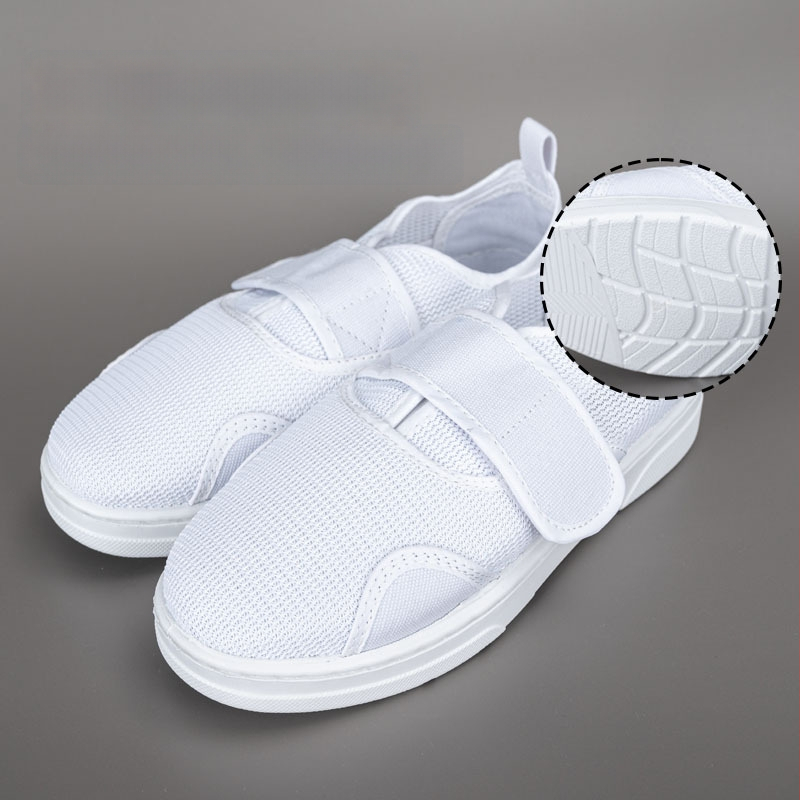 Pantofi antistatice cu plasă respirabilă, talpa moale îngroșată, închidere cu Velcro, încălțăminte de lucru unisex pentru atelier