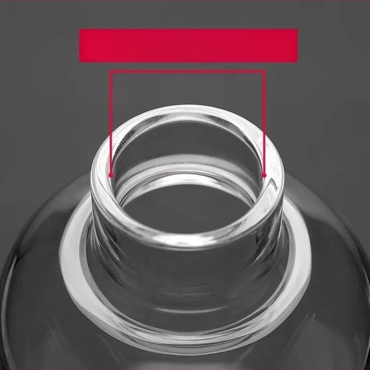 Stopper de vin din sticlă transparentă, 2,7 cm, cu marcaje pe scară și design etanș