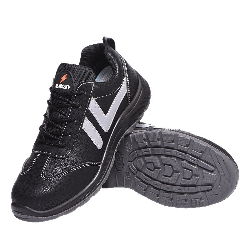Pantofi de protecție pentru bărbați, antișoc, anti-perforație, ușori, durabili, casual și stil, izolație electrică 12 kV