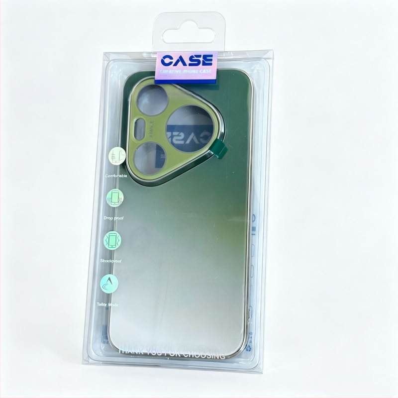 Funda din sticlă cu gradient curcubeu pentru Huawei Pura90Pro și Mate80Pro, protecție electroplată integrală