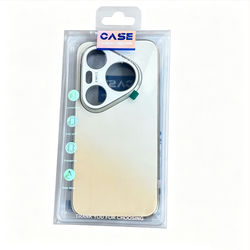 Funda din sticlă cu gradient curcubeu pentru Huawei Pura90Pro și Mate80Pro, protecție electroplată integrală