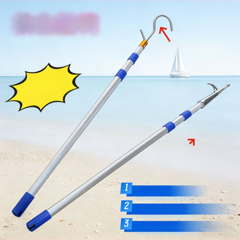 Cârlig de barcă din oțel inoxidabil, cârlig telescopic din aliaj de aluminiu, cârlig pentru barcă de salvare, cârlig pentru funii de speedboat