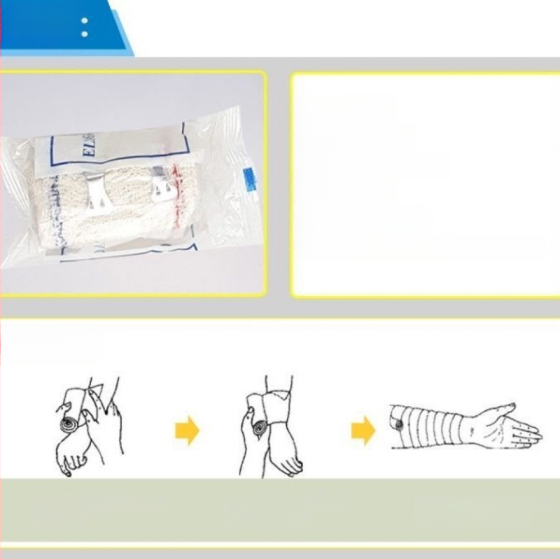 Kit de prim ajutor pentru instruire Crucea Roșie, destinat uzului școlar — bandajare a fracturilor, bandaj triunghiular, îngrijire medicală