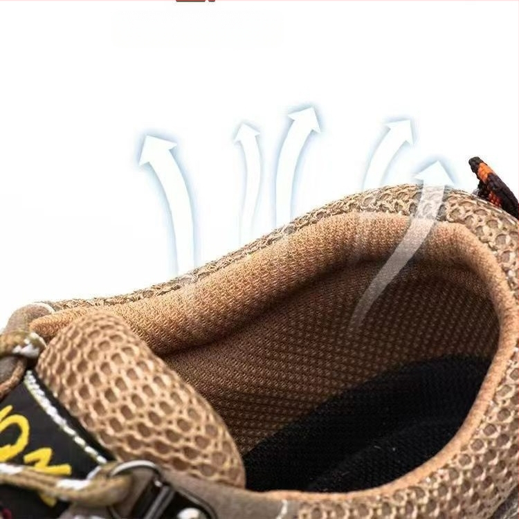 Pantofi de protecție din piele de vițel, cu vârf din oțel, protecție anti-șoc și anti-perforație, rezistenți la uzură, ușori și respirabili