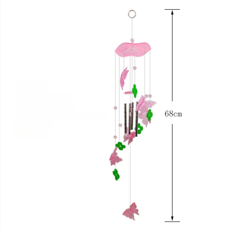 Pandantiv din acril pentru decorul casei cu colibri și fluture, clopot de vânt