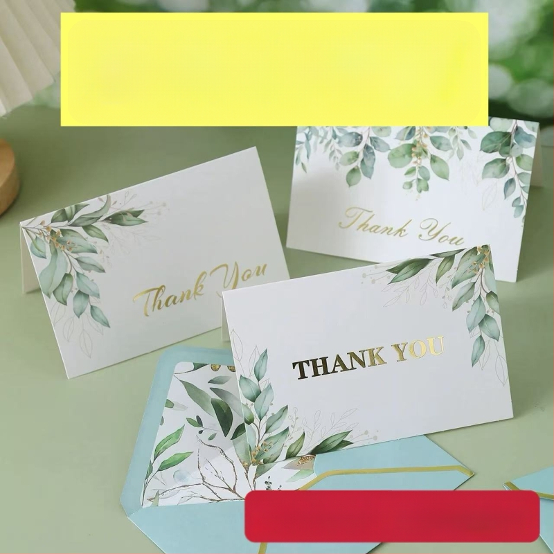 Card de mulțumire cu imprimare color personalizată, design minimalist premium
