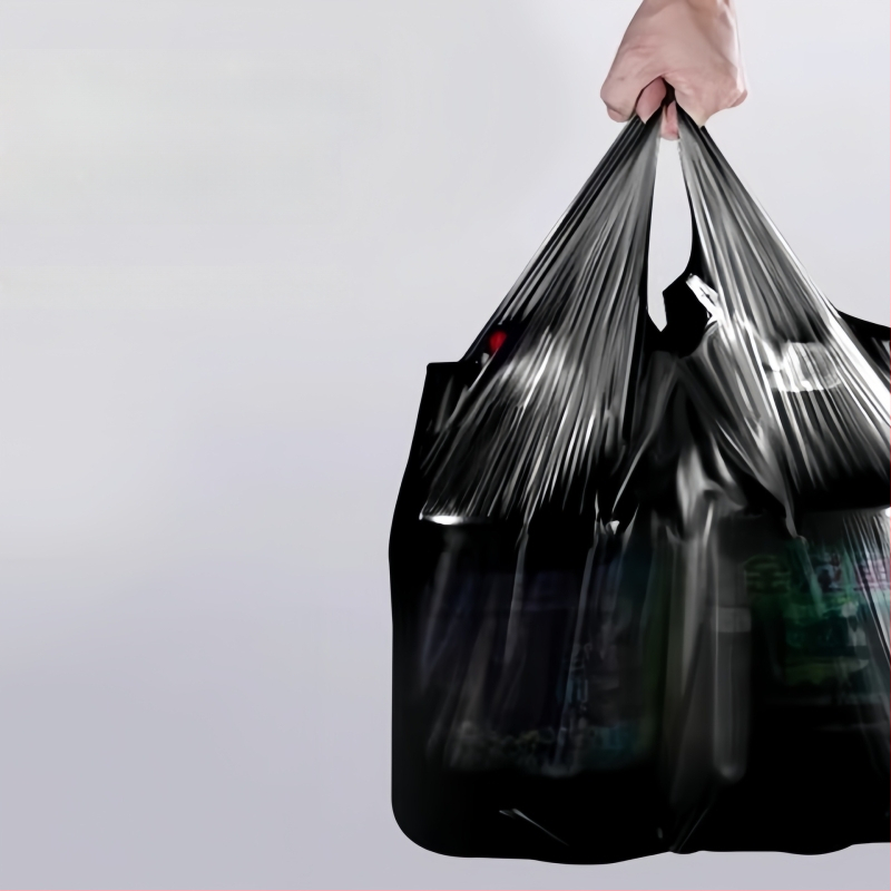 Saci mari de gunoi pentru uz casnic, cu mâner, stil vestă, pentru cămine și birouri, saci de plastic pentru gunoi de bucătărie