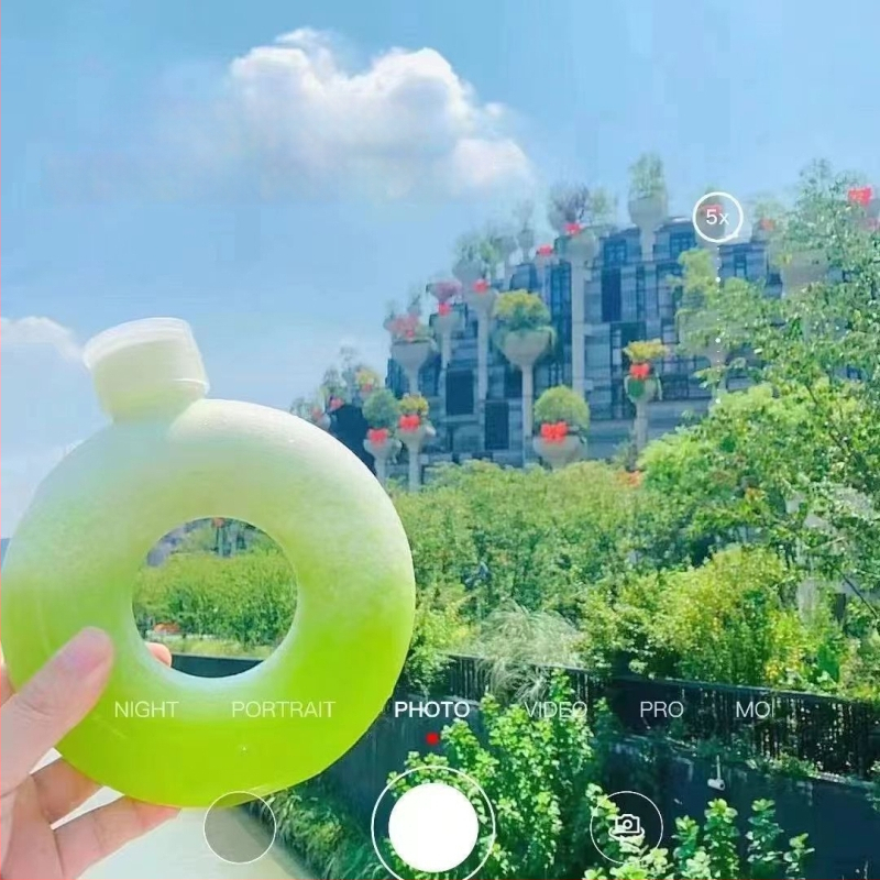 Pahare din plastic ABS, de unică folosință, pentru băuturi reci, ceai cu lapte și ceai de fructe, cu design circular
