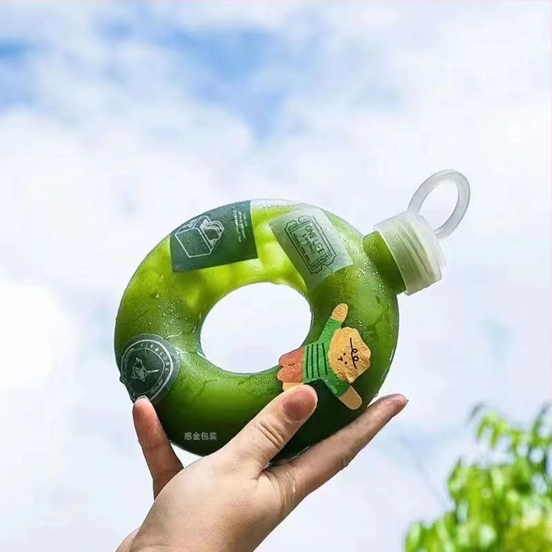 Pahare din plastic ABS, de unică folosință, pentru băuturi reci, ceai cu lapte și ceai de fructe, cu design circular
