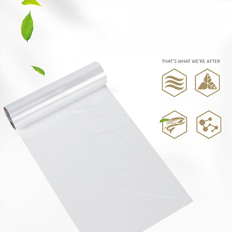 Saci de conservare cu deschidere plată, în rolă, pentru bucătărie, extra-large, transparente, din plastic pentru alimente, groși