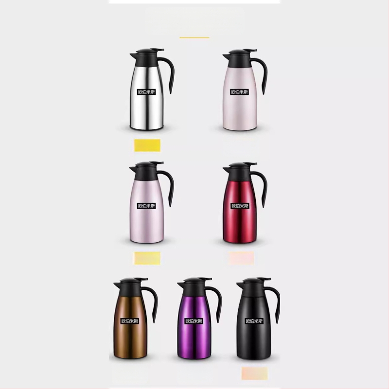 Obermeth 304 oțel inoxidabil, pereți dubli vidati, termos pentru uz casnic, recipient pentru apă fierbinte și oală de cafea