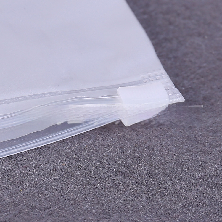 Geantă EVA mată cu fermoar, geantă pentru haine cu două fețe, pungă din plastic pentru depozitare cu imprimare logo