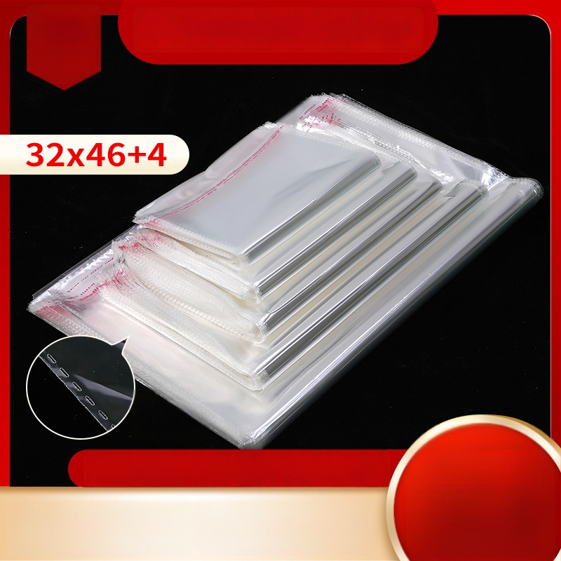 Saco OPP transparent autoadeziv 32×46 cm + 4 cm, pentru ambalarea hainelor și textilelor de casă, pungă groasă anti-praf