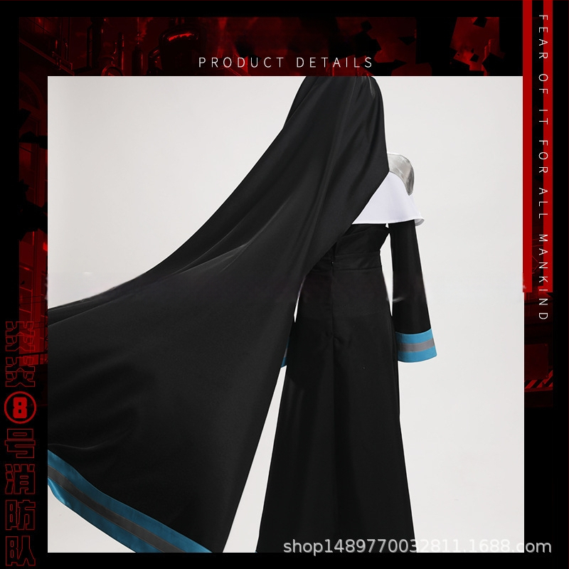 Fire Force: Alice Uniformă Sister C – Costum Cosplay, Uniformă de călugăriță-pompier pentru anime