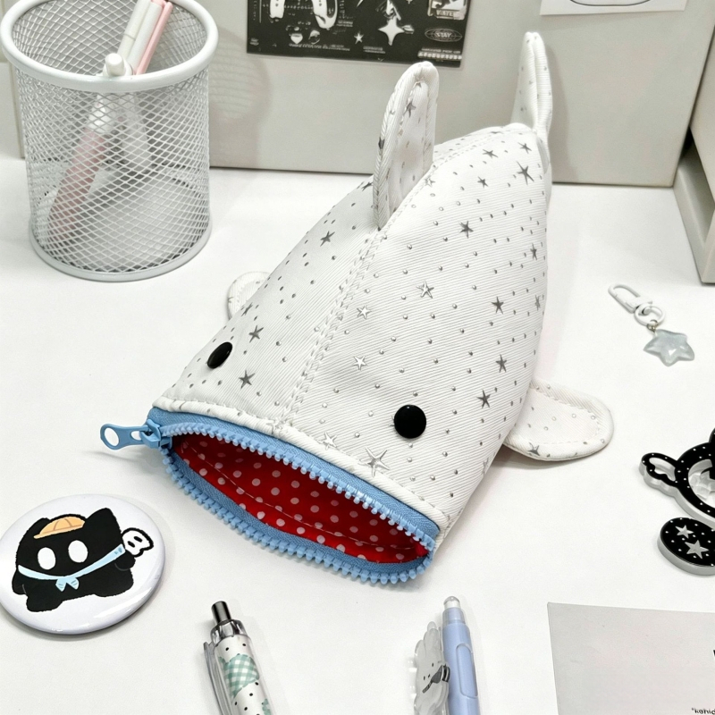 Penar în stil japonez, cu rechin drăguț și stea, din pânză, design creativ