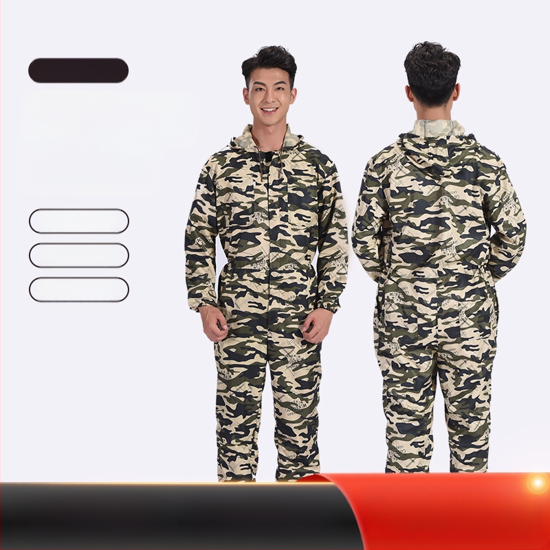 Combinezon de lucru camuflat, protecție împotriva prafului, respirabil, costum de protecție pentru vopsire