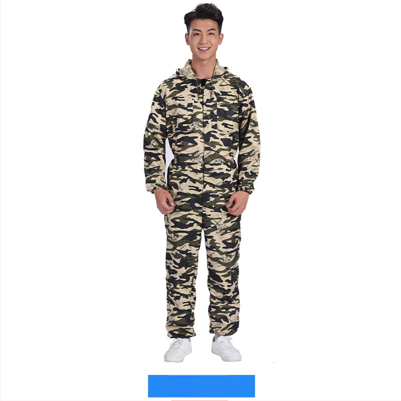 Combinezon de lucru camuflat, protecție împotriva prafului, respirabil, costum de protecție pentru vopsire