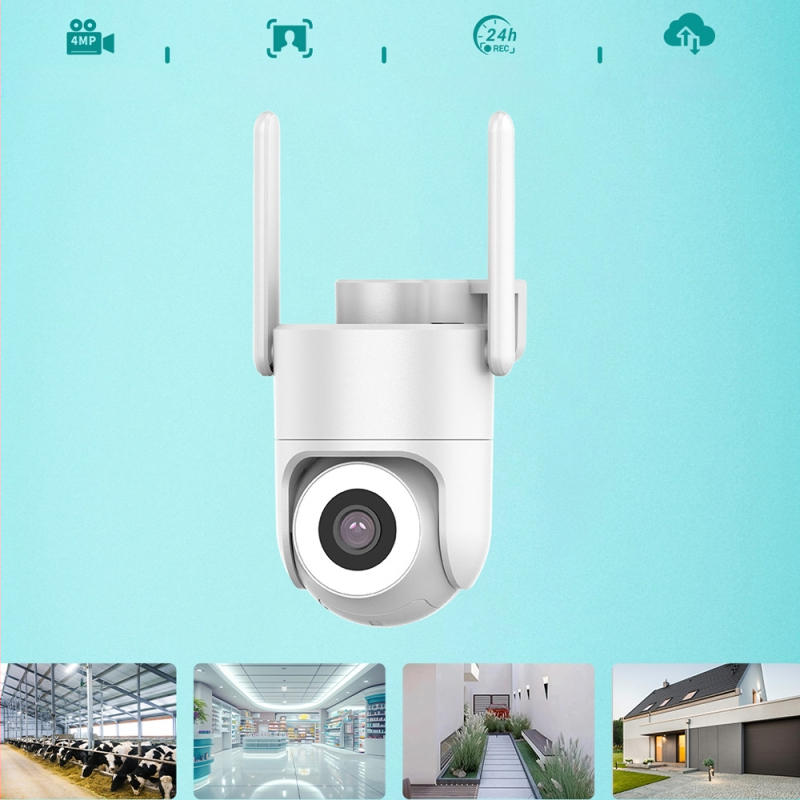 iCSee IPC-253 Cameră PTZ WiFi 3MP, interior/exterior, rotire orizontală 355°, înclinare 90°