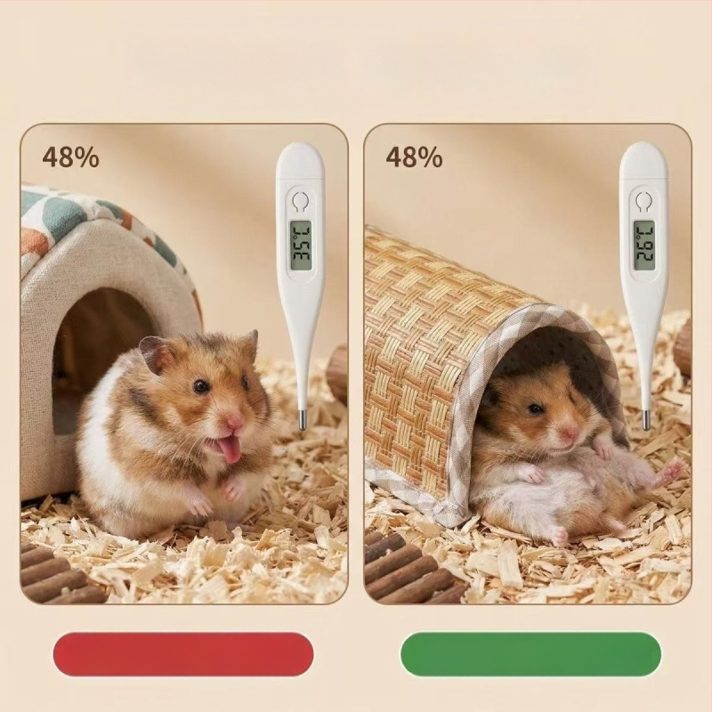 Cuib de vară pentru hamsteri și porcuși de Guineea, cu tunel răcoritor și covoraș din mătase rece