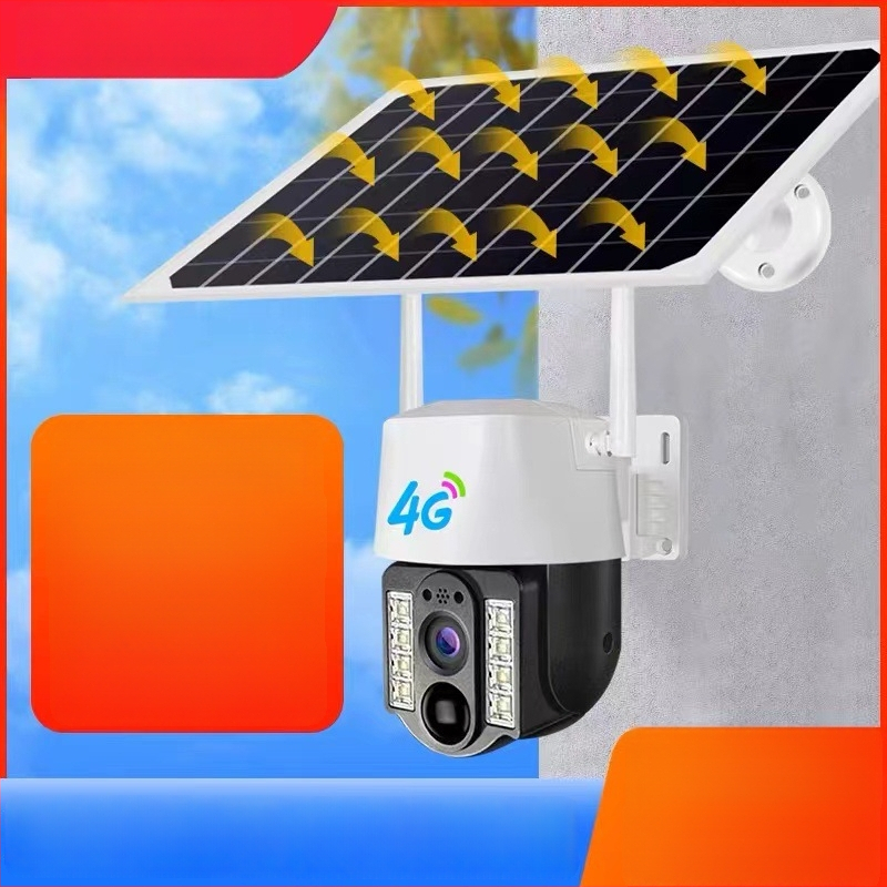 V380 cameră de supraveghere wireless pentru exterior, alimentată cu energie solară, Wi-Fi și monitorizare de la distanță
