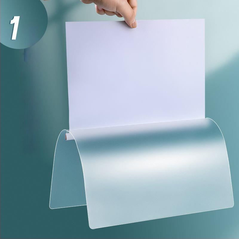 Dosar A4 cu inserții transparente și clemă cu tijă – clips în formă de picătură pentru documente școlare