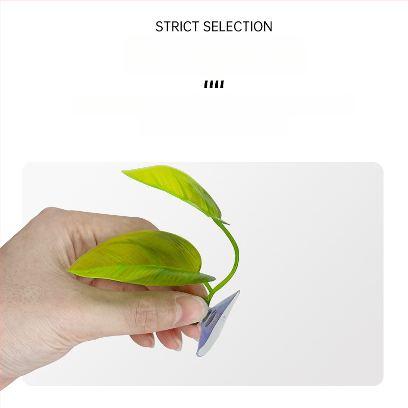Decor plantă în formă de frunză pentru Betta în acvariu – frunză artificială de plantă acvatică pentru decor, odihnă, ascunzătoare și împerechere