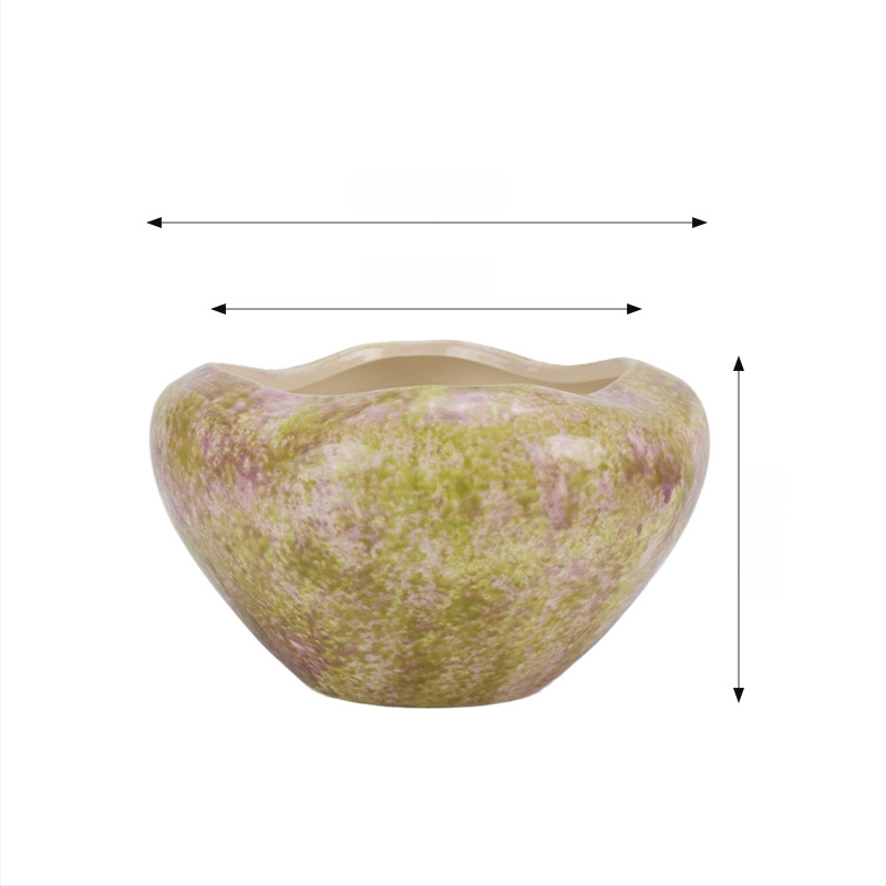 Ghiveci ceramic pentru orhidee, cu bază înaltă, design respirabil, ideal pentru orhidea fluture în living