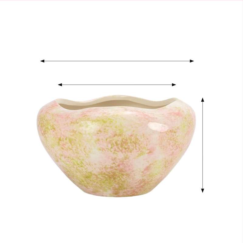 Ghiveci ceramic pentru orhidee, cu bază înaltă, design respirabil, ideal pentru orhidea fluture în living