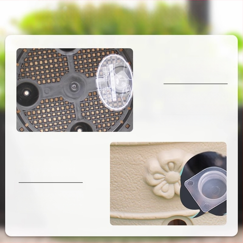 Alice Ghiveci de flori din rășină cu relief ceramic, stil crem pentru balcon cu trandafiri, gros și durabil, stil european, respirabil