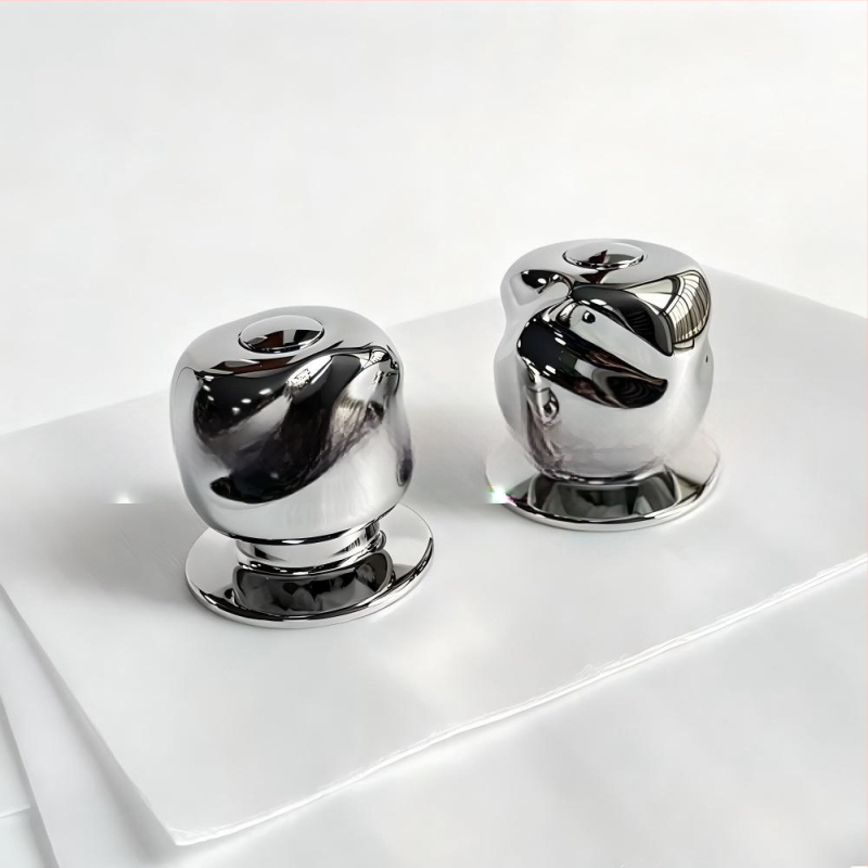 Roată de mână din aliaj de zinc pentru accesorii de baie, racorduri cu ventile ascunse, mâner simplu sau dublu