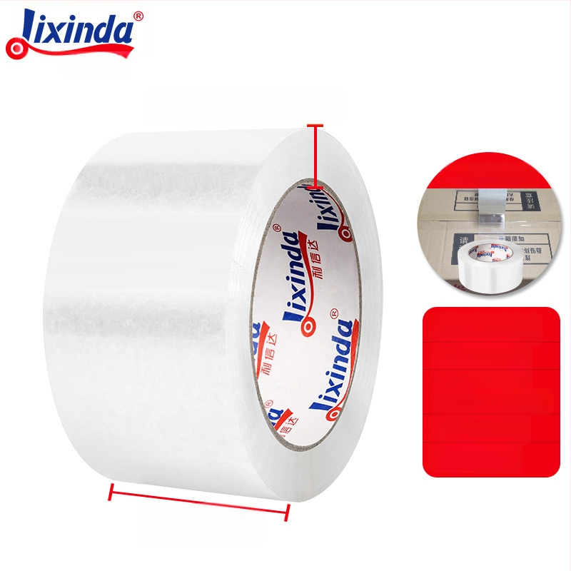 Bandă de ambalare transparentă, lățime 60 mm, galbenă, pentru uz industrial