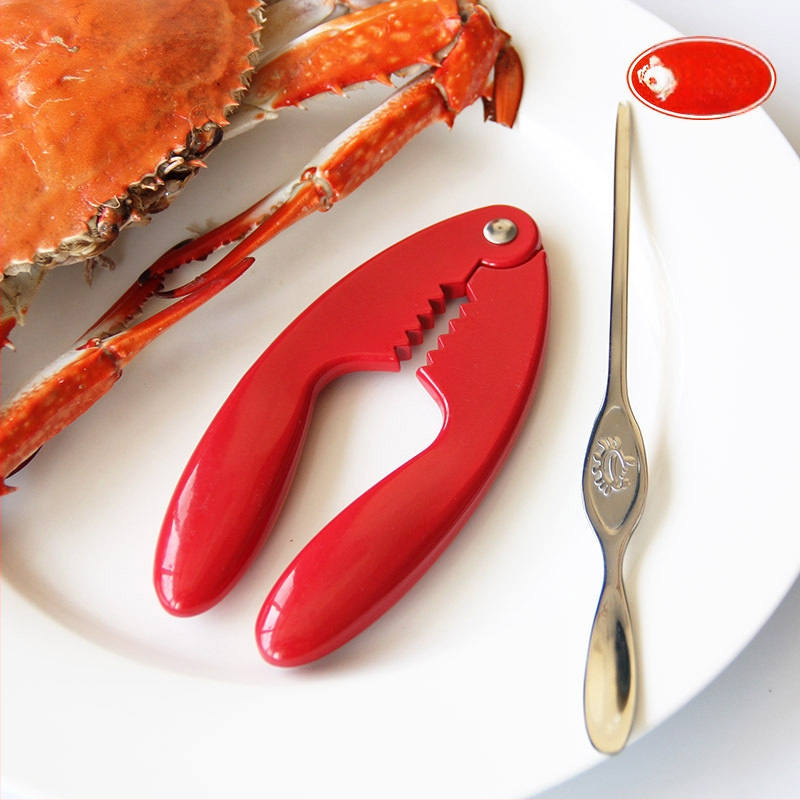Set de tacâmuri pentru crab, 8 piese, din oțel inoxidabil 304, include clește pentru crab și furculiță cu ac