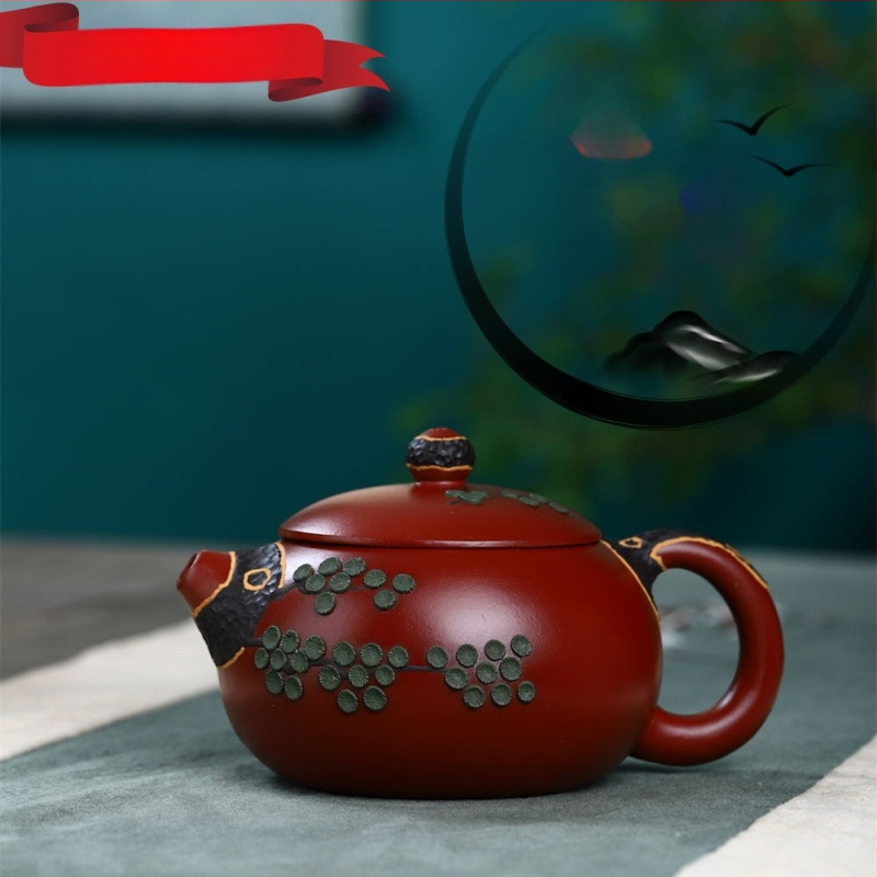 Ceainic din lut purpuriu Xi Shi, stil Red Robe, set Gongfu ceai în cutie cadou