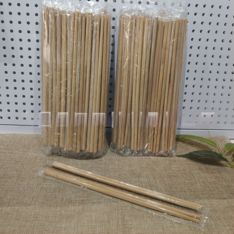 Bețișoare de bambus carbonizate, de unică folosință, ambalate individual, lungime 24 cm, pentru take-out, pachet de 50 perechi, premium pentru uz casnic