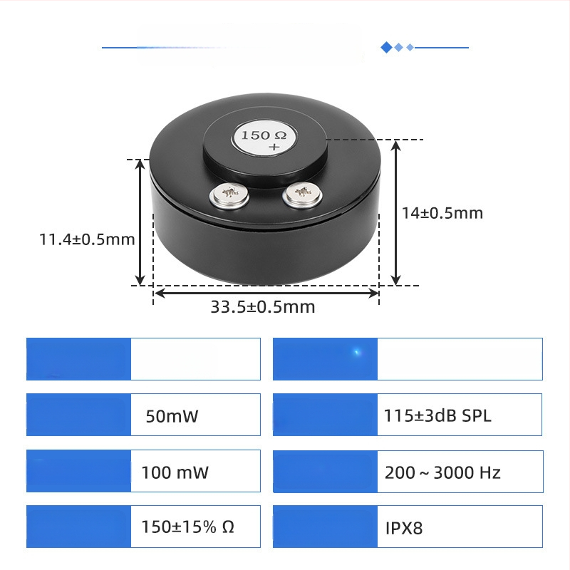 Buzzer de 150 Ω și difuzor pentru alarmă de mare volum în electrocasnice mici