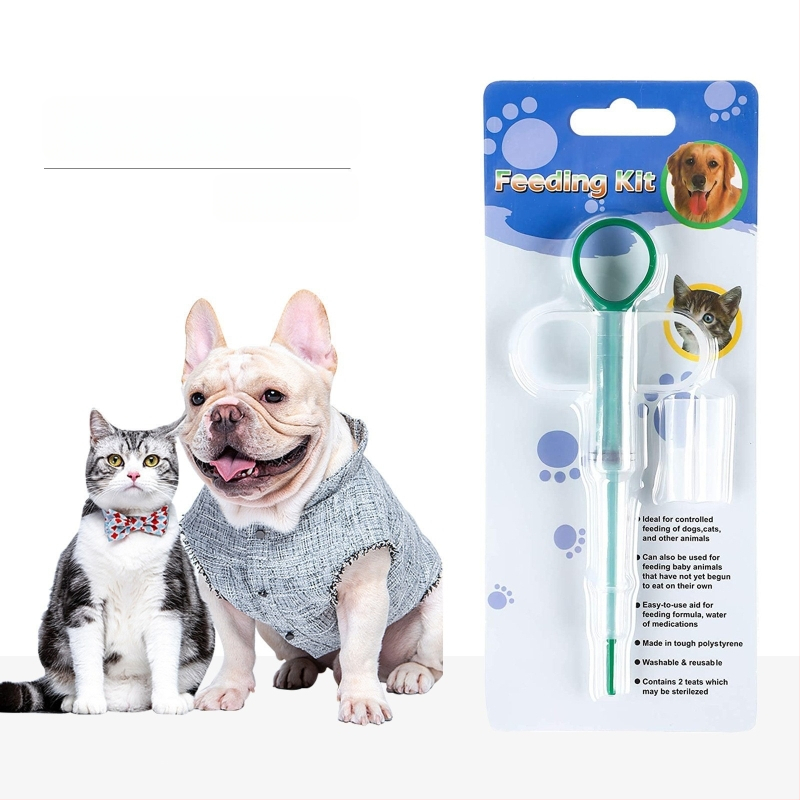 Dispozitiv de administrare a medicamentelor pentru animale de companie (pisici și câini), dozator de tablete în stil seringa pentru lichide și capsule